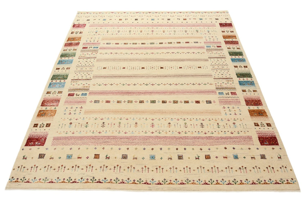 Tappeto Gabbeh - Loribaft Indus - 201 x 155 cm - beige chiaro