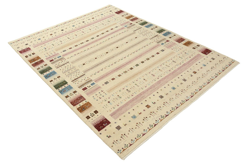 Tappeto Gabbeh - Loribaft Indus - 201 x 155 cm - beige chiaro