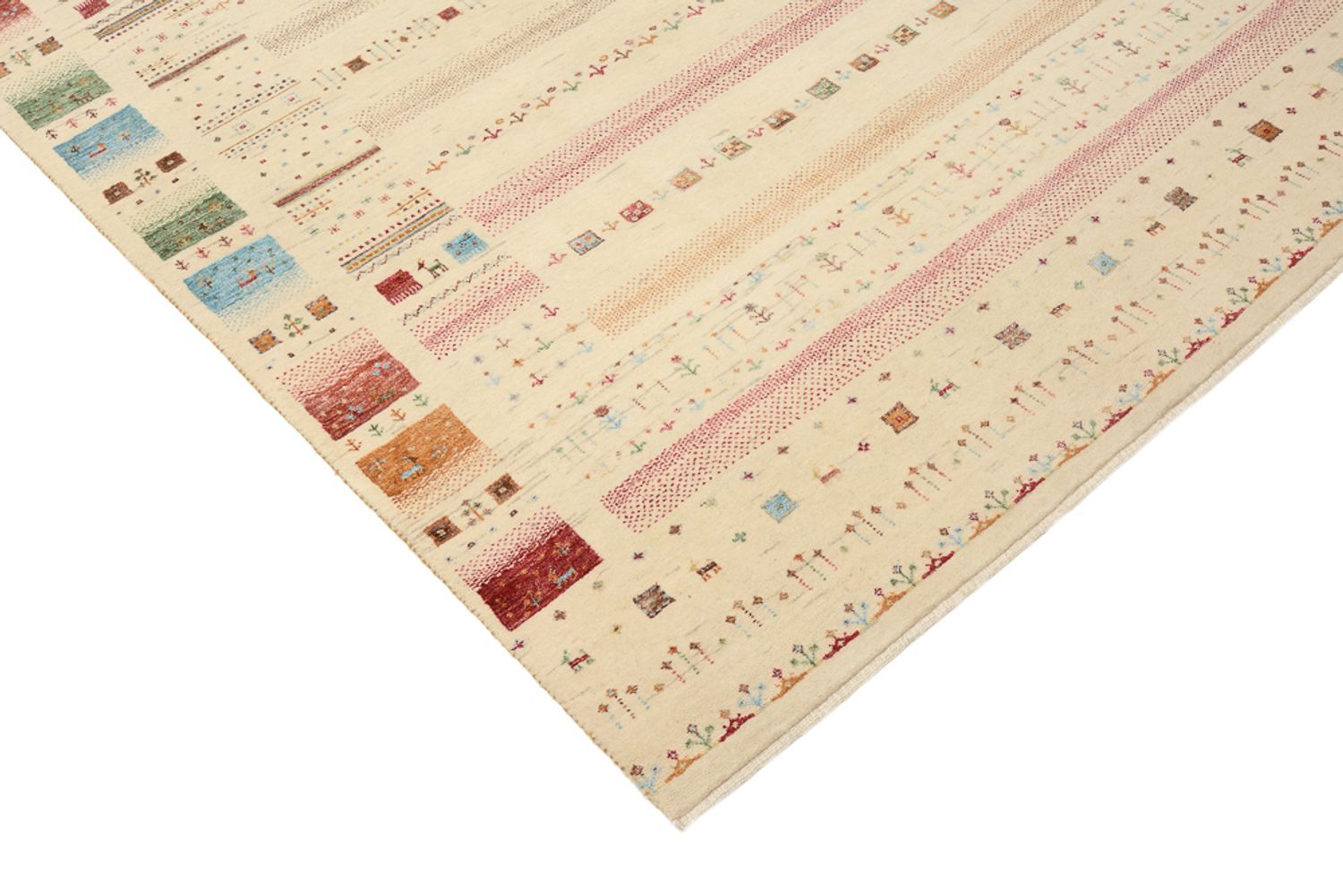 Tappeto Gabbeh - Loribaft Indus - 206 x 149 cm - beige chiaro