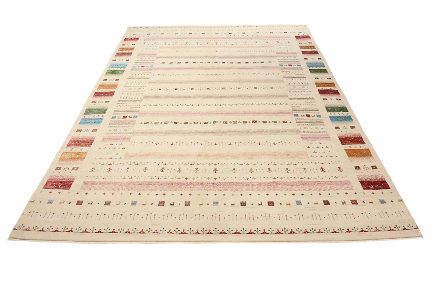 Tappeto Gabbeh - Loribaft Indus - 356 x 251 cm - beige chiaro