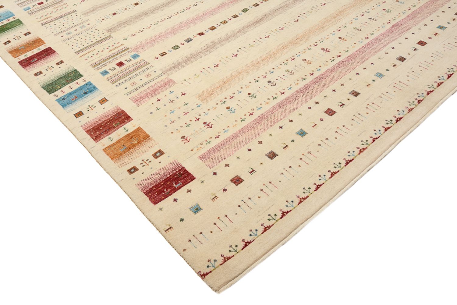 Tappeto Gabbeh - Loribaft Indus - 356 x 251 cm - beige chiaro
