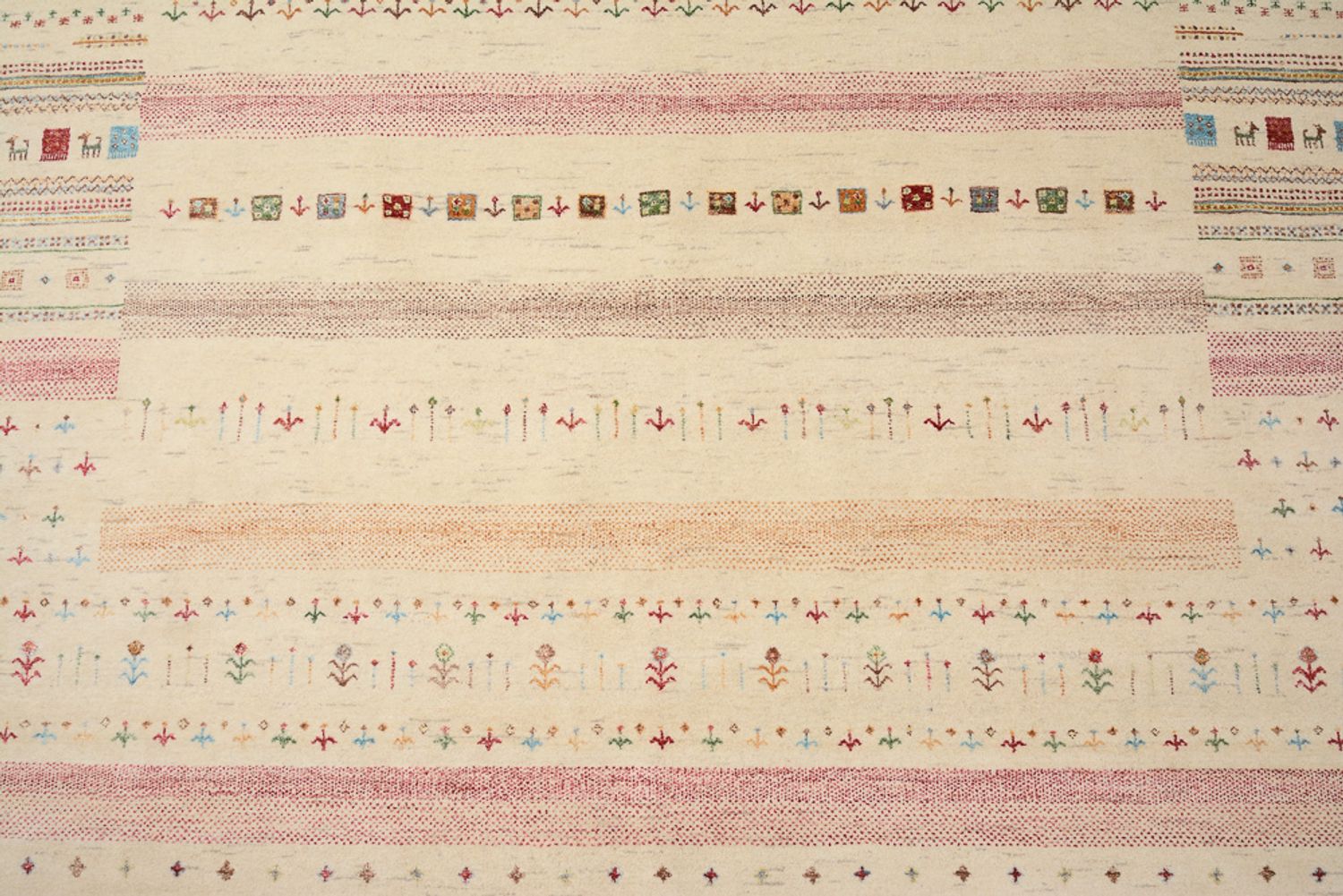 Tappeto Gabbeh - Loribaft Indus - 356 x 251 cm - beige chiaro