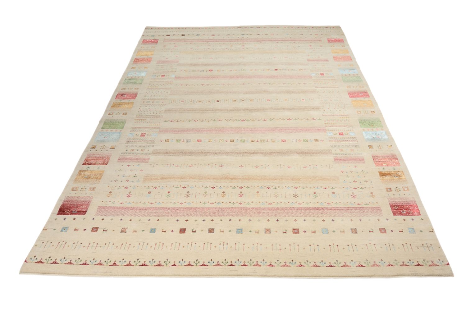 Tappeto Gabbeh - Loribaft Indus - 356 x 251 cm - beige chiaro