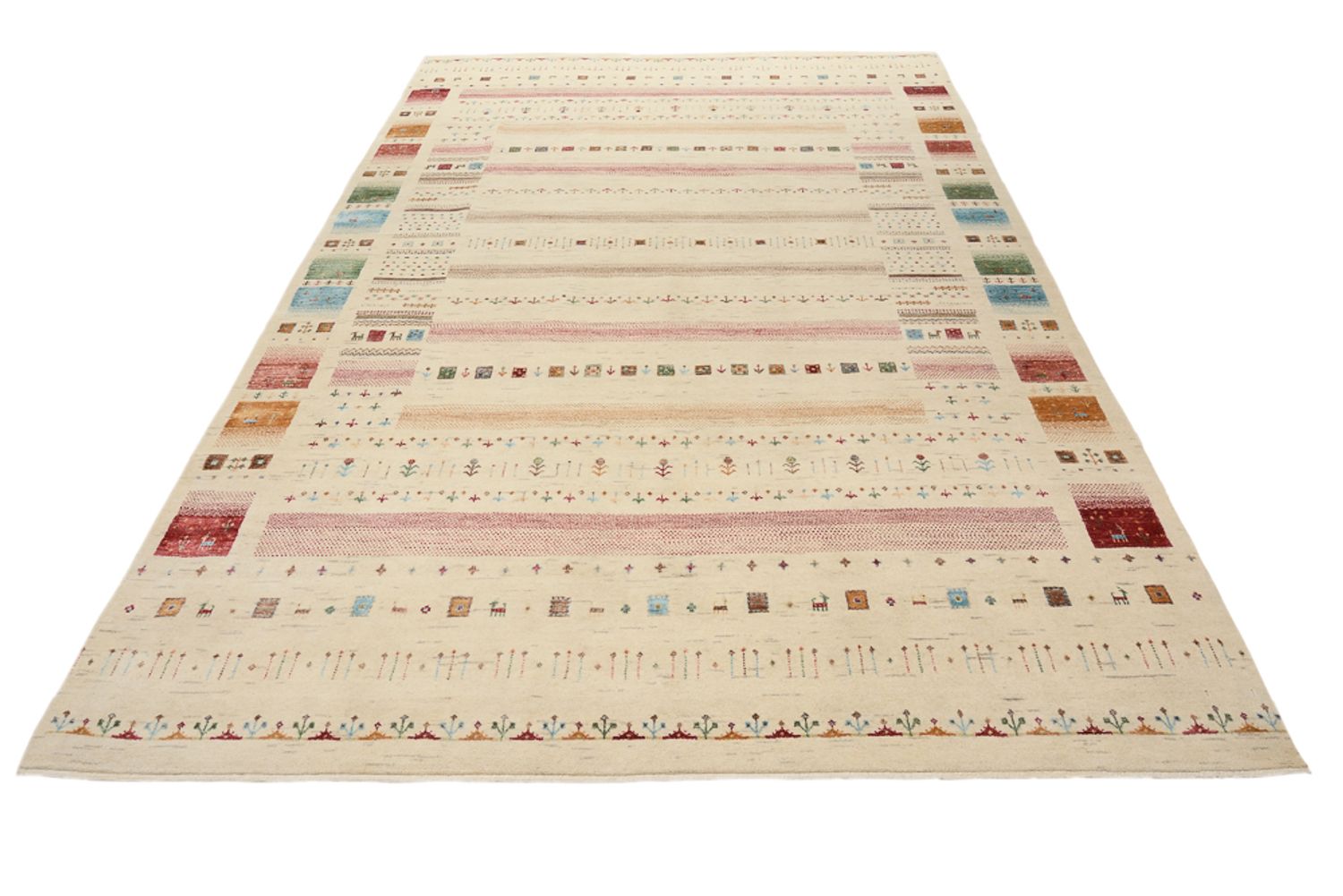 Tappeto Gabbeh - Loribaft Indus - 304 x 203 cm - beige chiaro