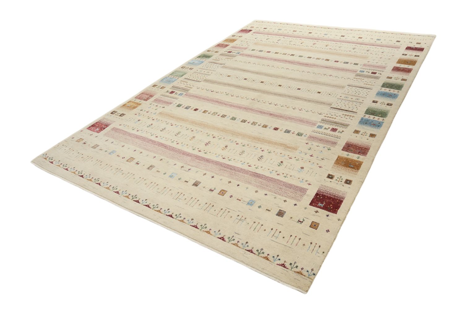 Tappeto Gabbeh - Loribaft Indus - 304 x 203 cm - beige chiaro