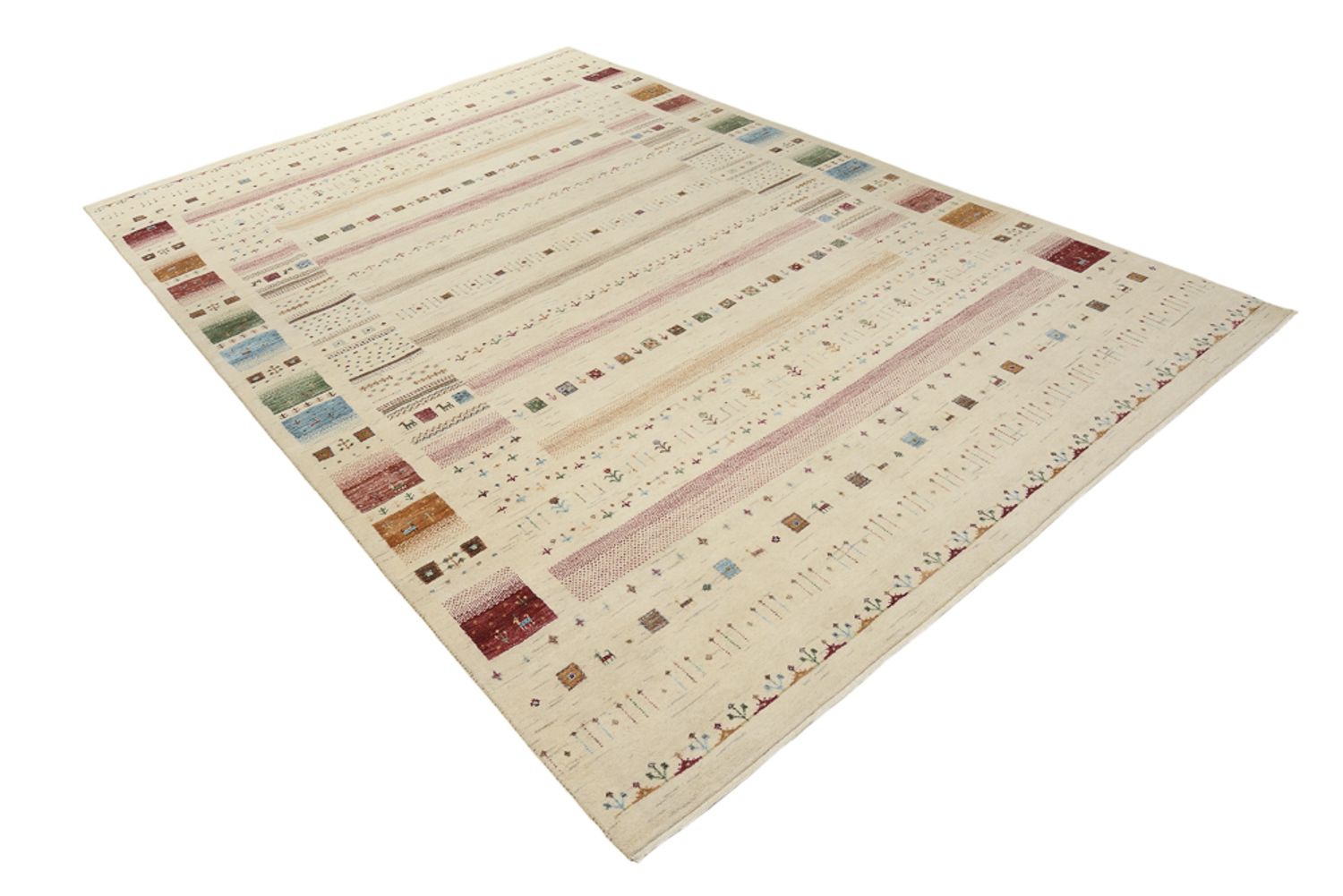 Tappeto Gabbeh - Loribaft Indus - 304 x 203 cm - beige chiaro