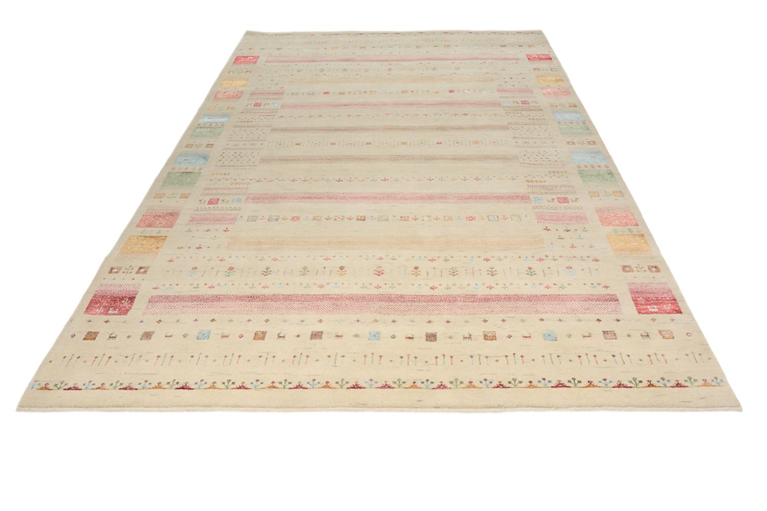 Tappeto Gabbeh - Loribaft Indus - 304 x 203 cm - beige chiaro