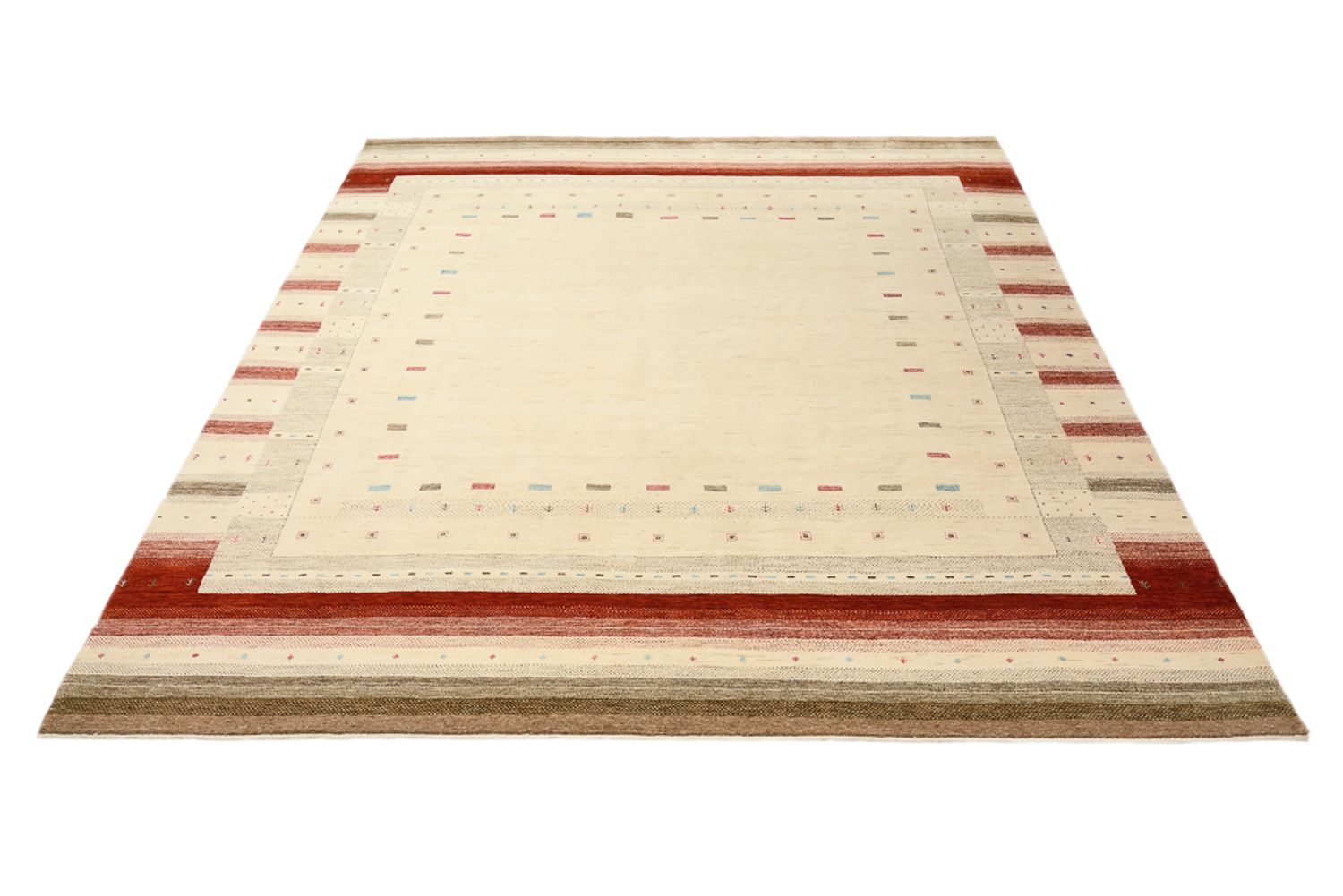 Tappeto Gabbeh - Loribaft Indus - 300 x 254 cm - beige chiaro