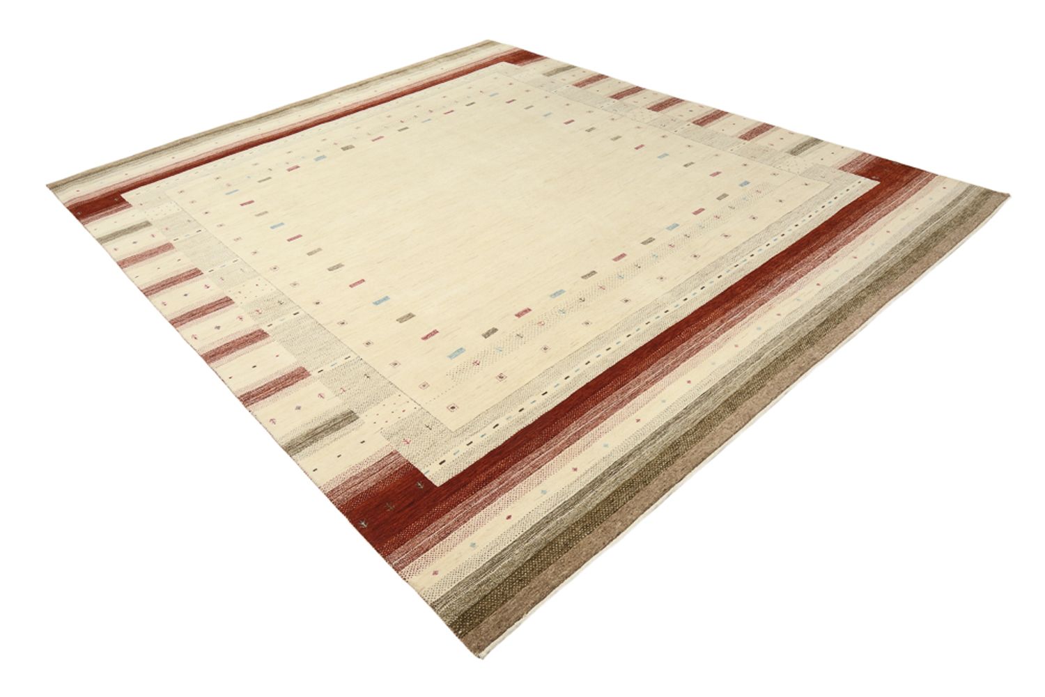 Tappeto Gabbeh - Loribaft Indus - 300 x 254 cm - beige chiaro