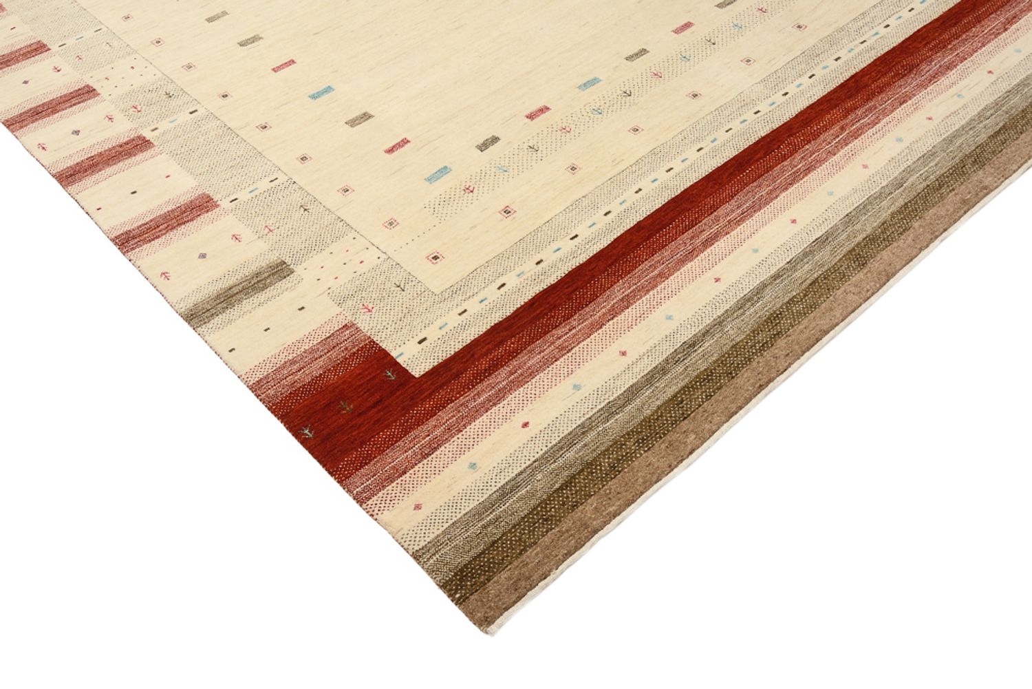 Tappeto Gabbeh - Loribaft Indus - 300 x 254 cm - beige chiaro