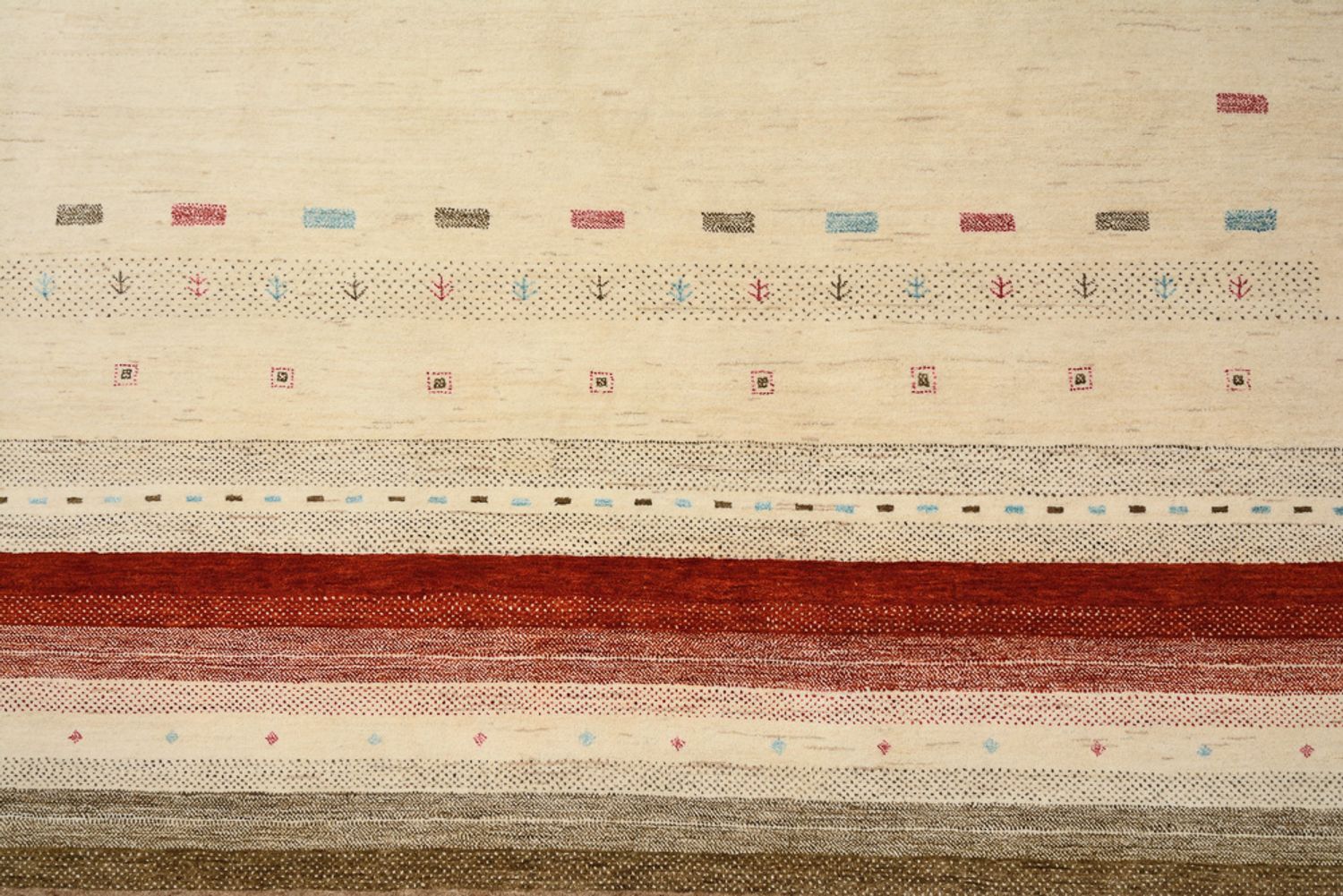 Tappeto Gabbeh - Loribaft Indus - 300 x 254 cm - beige chiaro