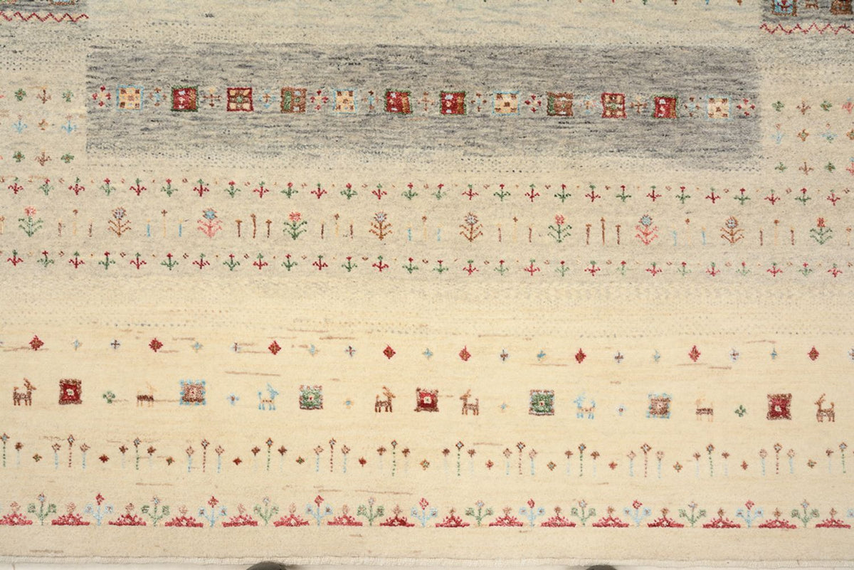 Tappeto Gabbeh - Loribaft Indus - 204 x 146 cm - beige chiaro