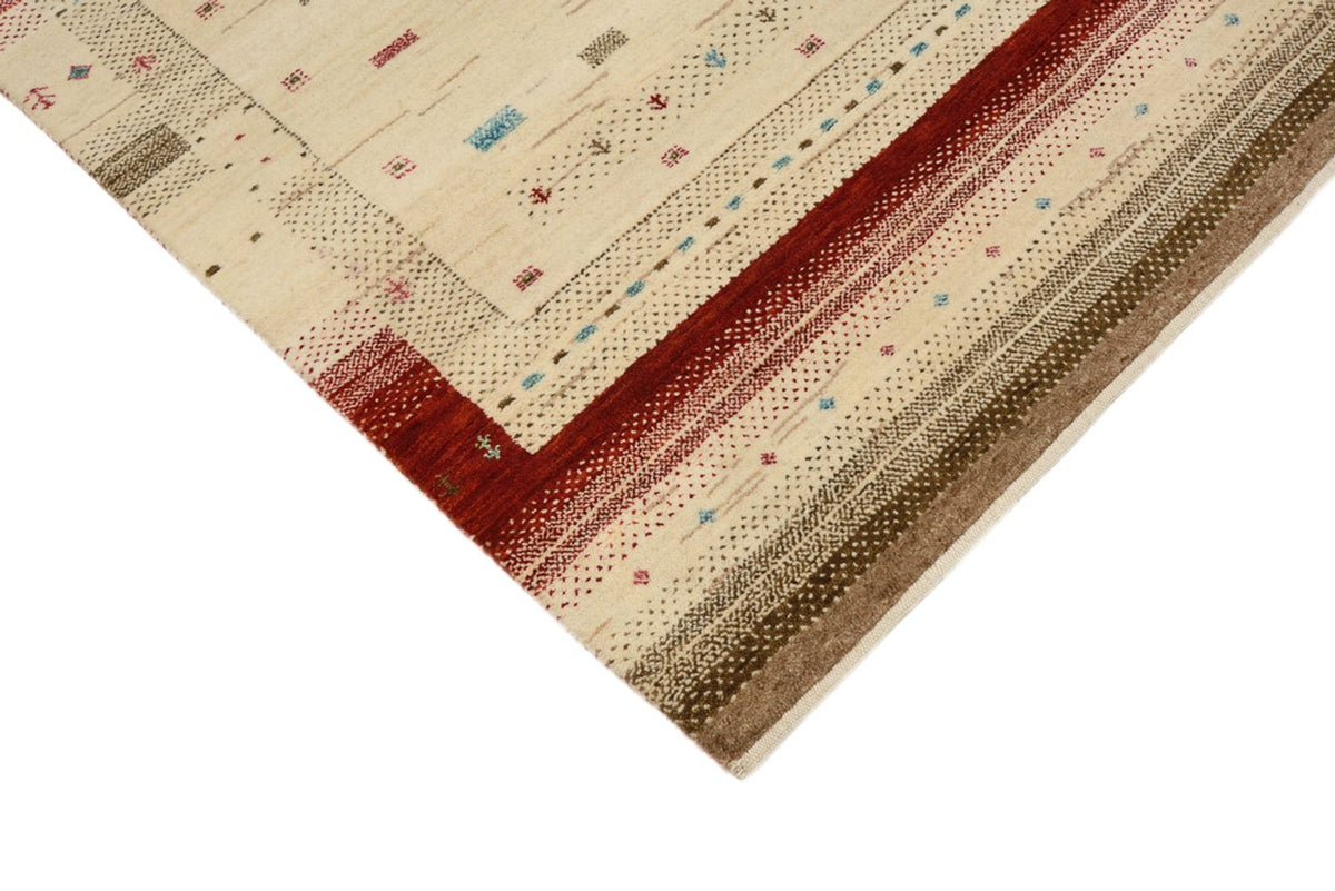 Tappeto corsia Tappeto Gabbeh - Loribaft Indus - 298 x 83 cm - beige chiaro