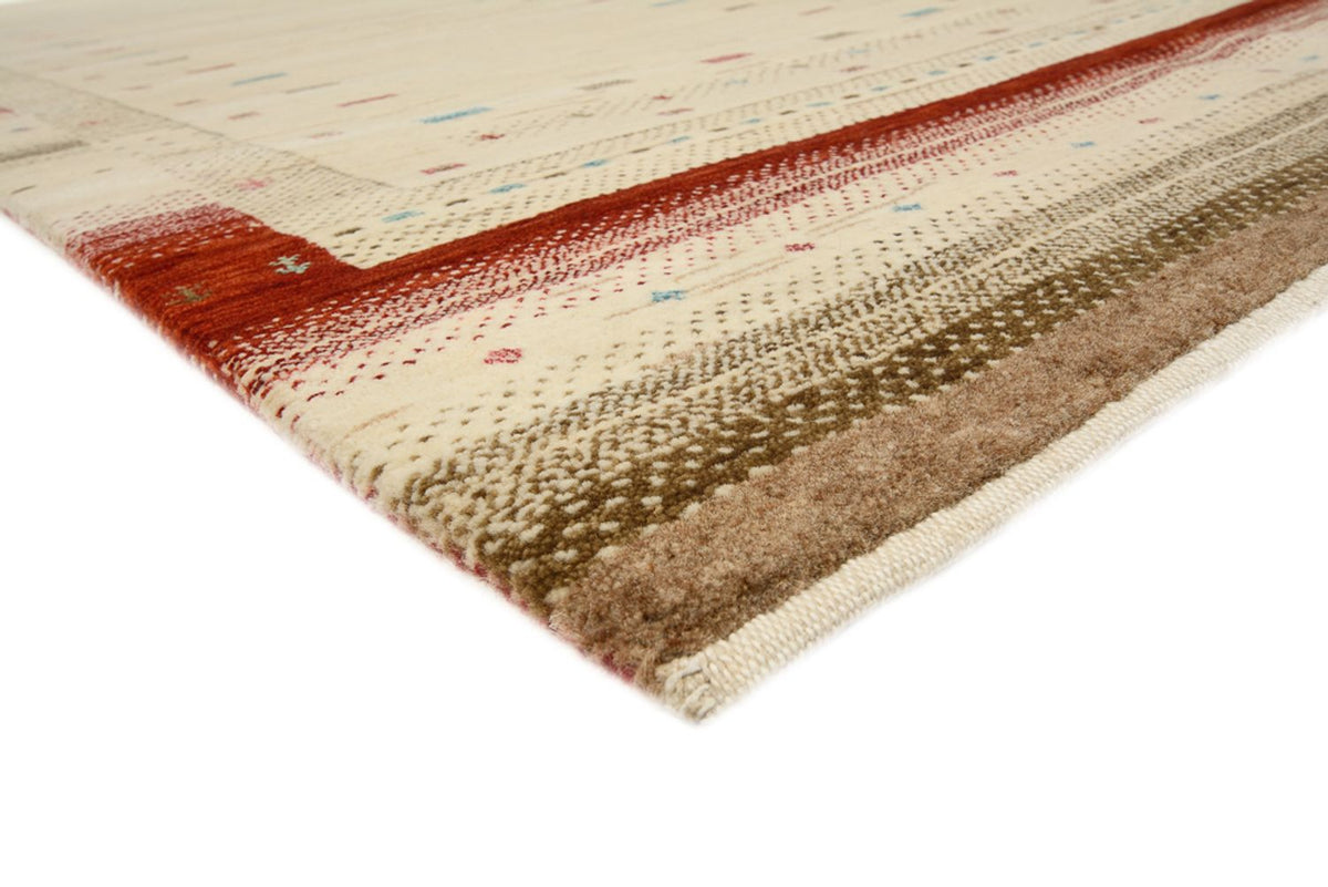 Tappeto corsia Tappeto Gabbeh - Loribaft Indus - 298 x 83 cm - beige chiaro