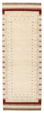 Tappeto corsia Tappeto Gabbeh - Loribaft Indus - 243 x 84 cm - beige chiaro