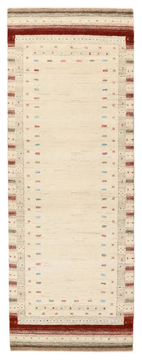 Tappeto corsia Tappeto Gabbeh - Loribaft Indus - 243 x 84 cm - beige chiaro
