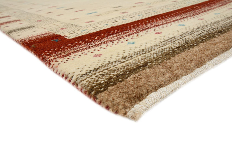 Tappeto corsia Tappeto Gabbeh - Loribaft Indus - 243 x 84 cm - beige chiaro