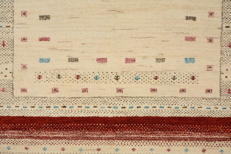 Tappeto corsia Tappeto Gabbeh - Loribaft Indus - 243 x 84 cm - beige chiaro