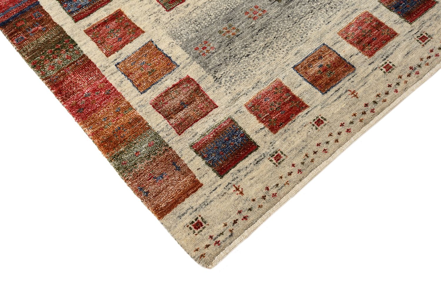 Tappeto Gabbeh - Loribaft Indus - 141 x 76 cm - multicolore