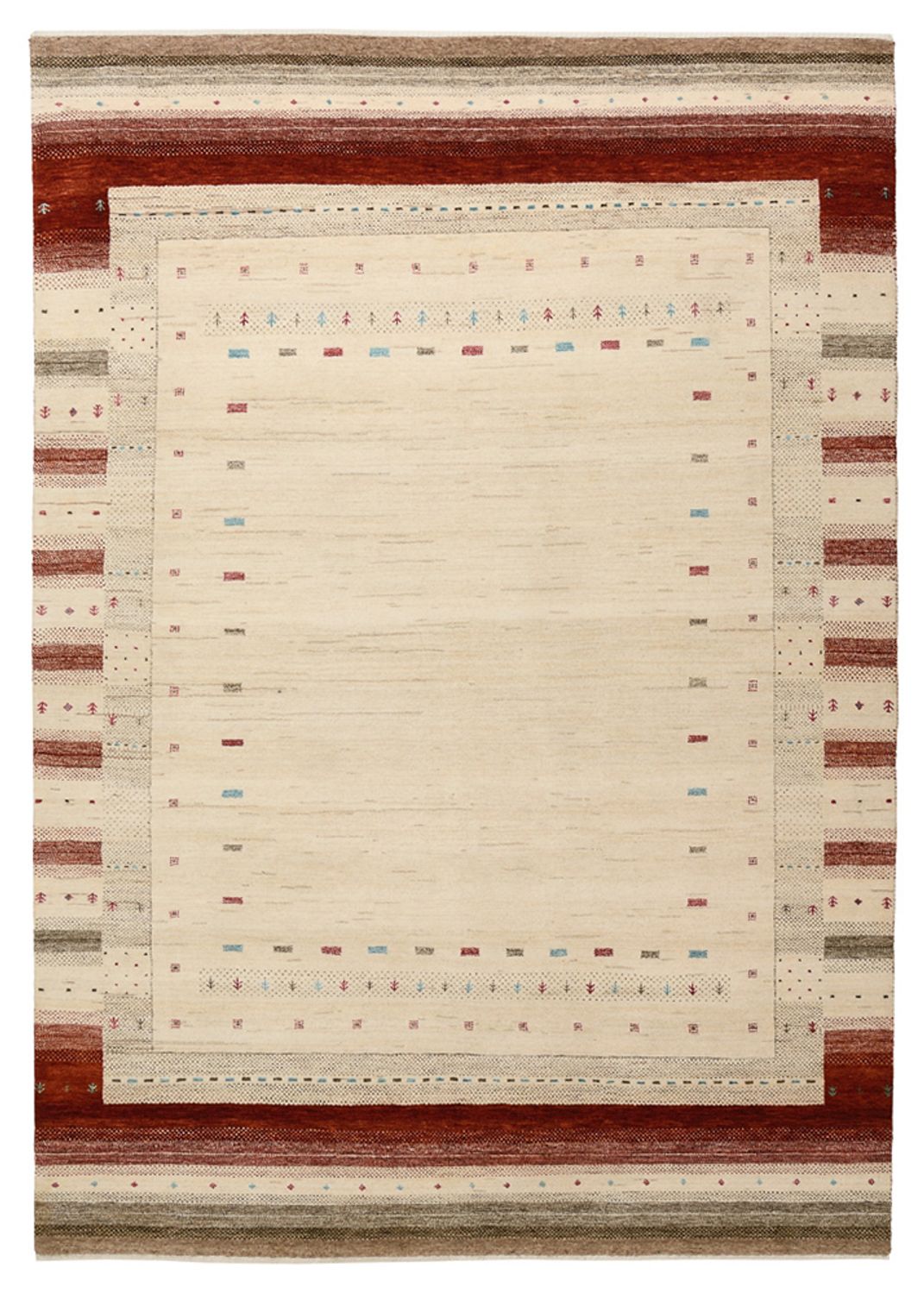 Tappeto Gabbeh - Loribaft Indus - 239 x 169 cm - beige chiaro