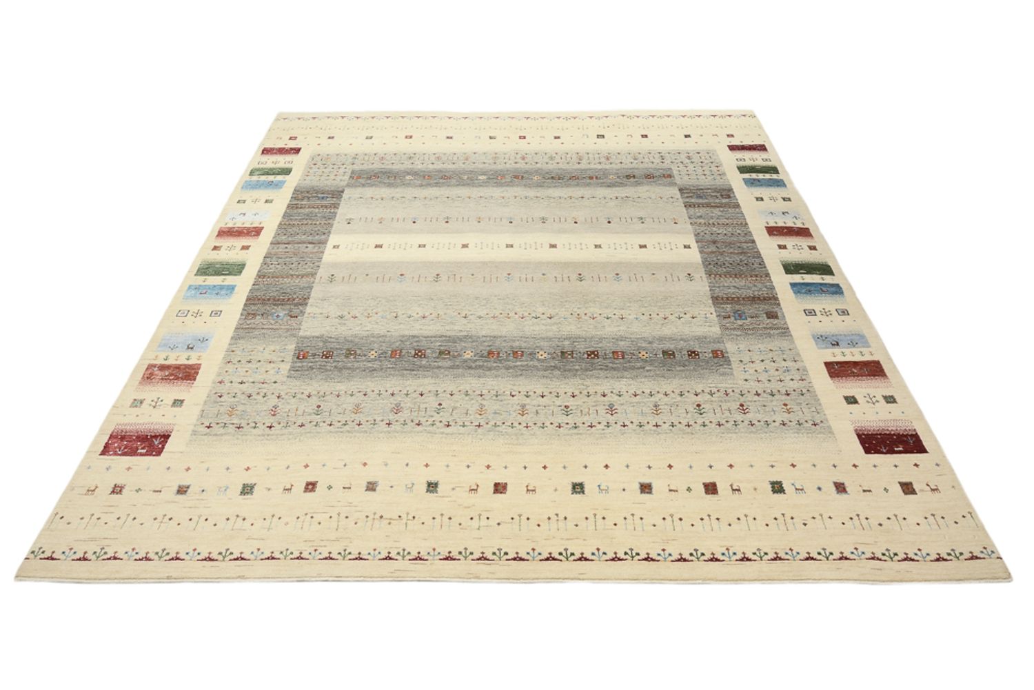 Tappeto Gabbeh - Loribaft Indus - 304 x 251 cm - beige chiaro