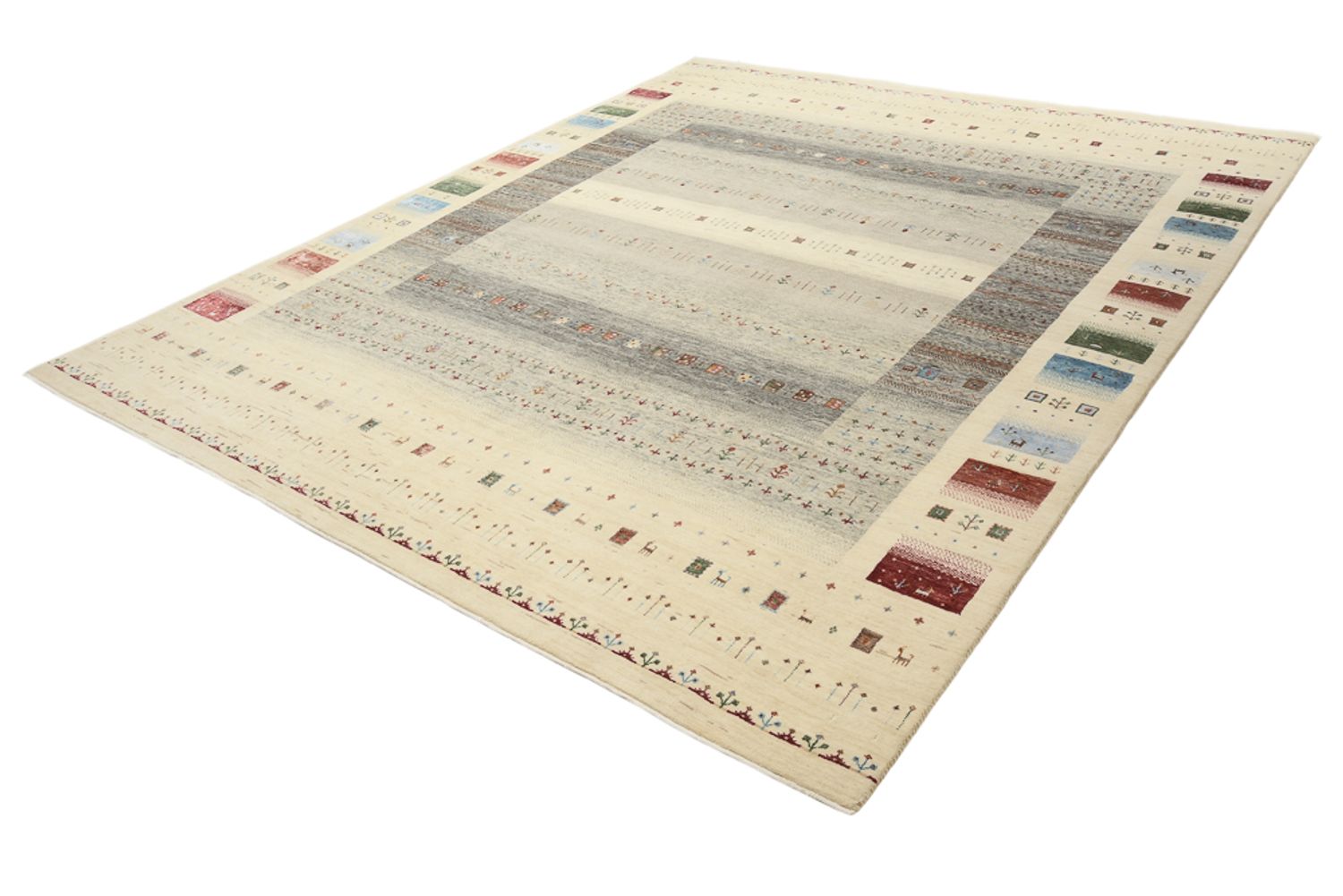 Tappeto Gabbeh - Loribaft Indus - 304 x 251 cm - beige chiaro