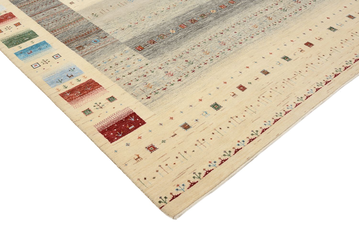 Tappeto Gabbeh - Loribaft Indus - 304 x 251 cm - beige chiaro