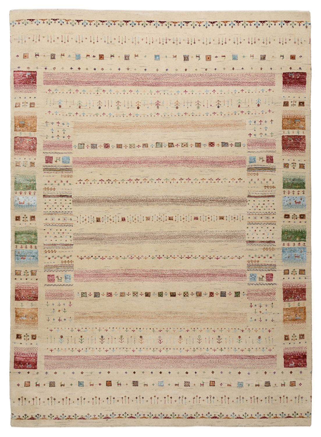 Tappeto Gabbeh - Loribaft Indus - 239 x 174 cm - beige chiaro