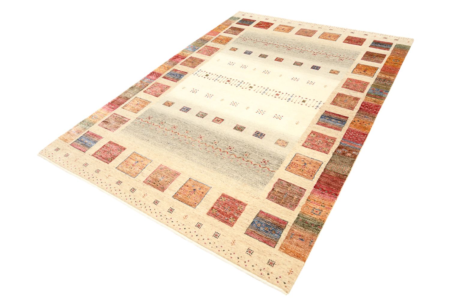 Tappeto Gabbeh - Loribaft Indus - 244 x 175 cm - multicolore
