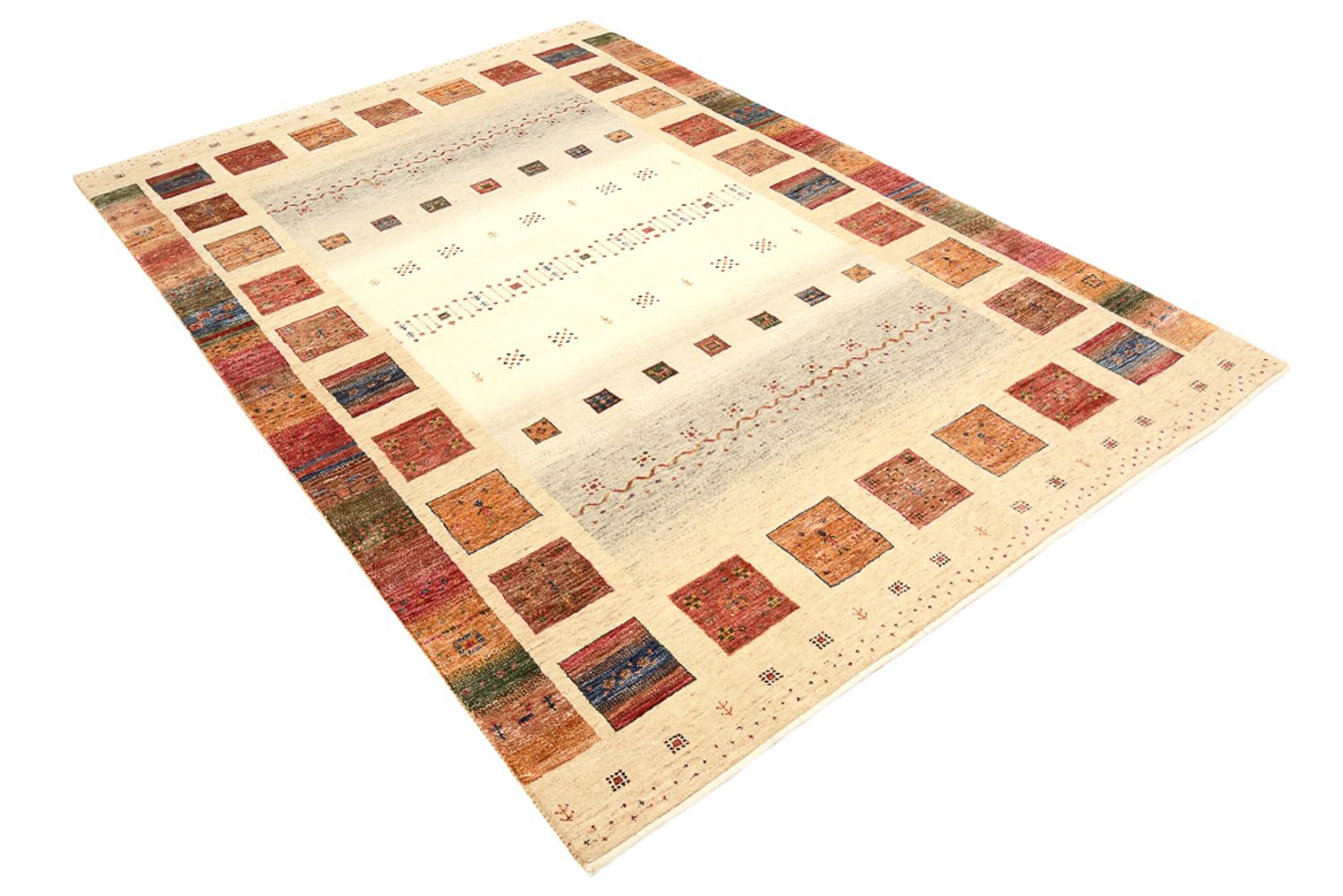Tappeto Gabbeh - Loribaft Indus - 242 x 168 cm - multicolore