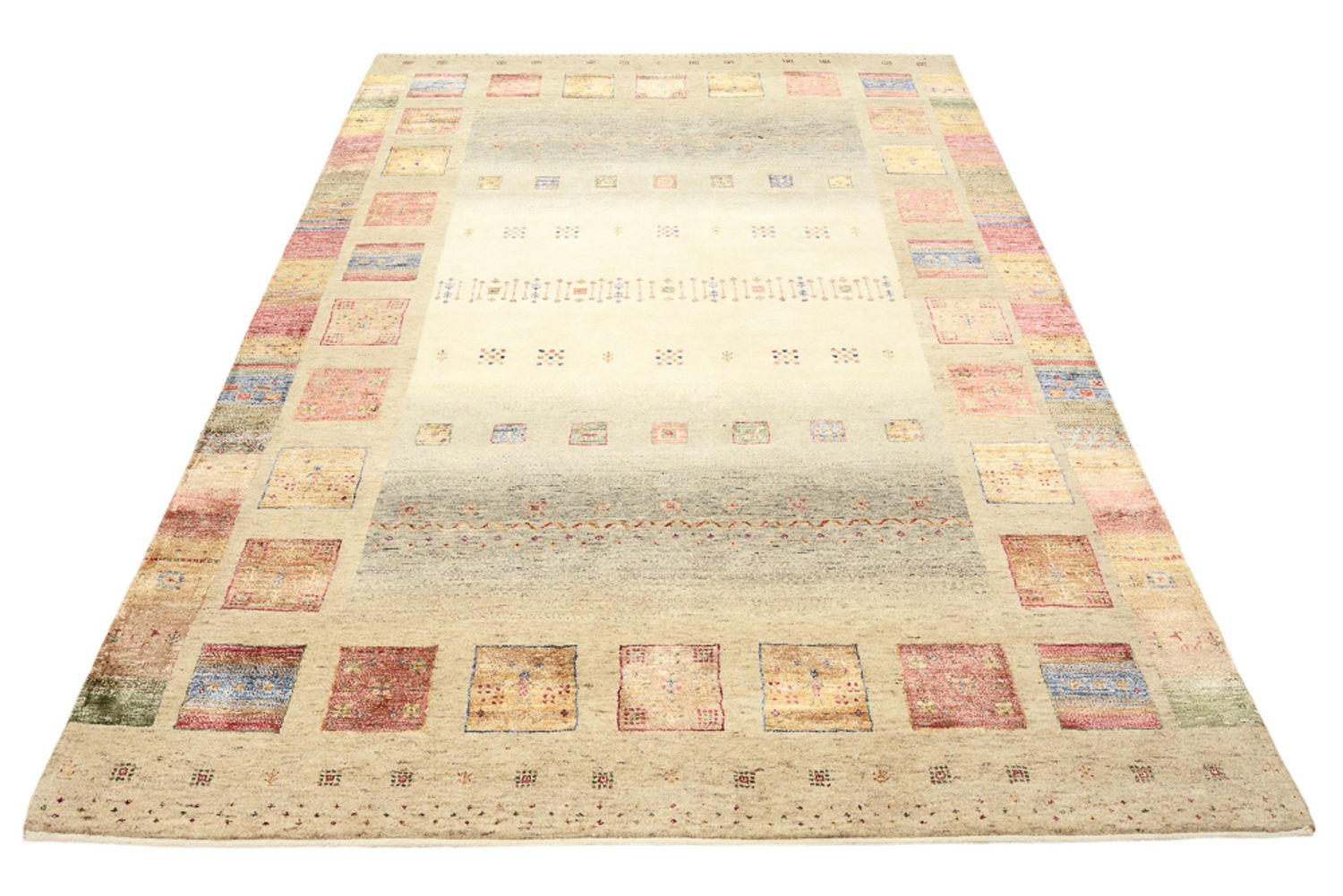 Tappeto Gabbeh - Loribaft Indus - 242 x 168 cm - multicolore