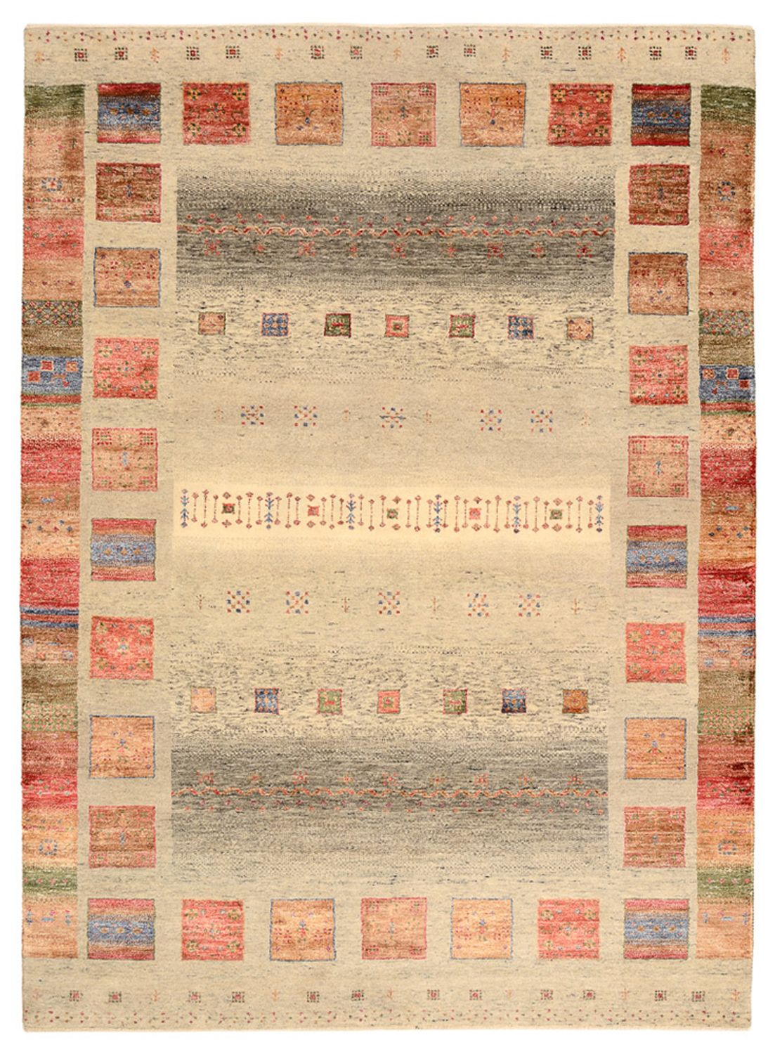 Tappeto Gabbeh - Loribaft Indus - 241 x 176 cm - multicolore