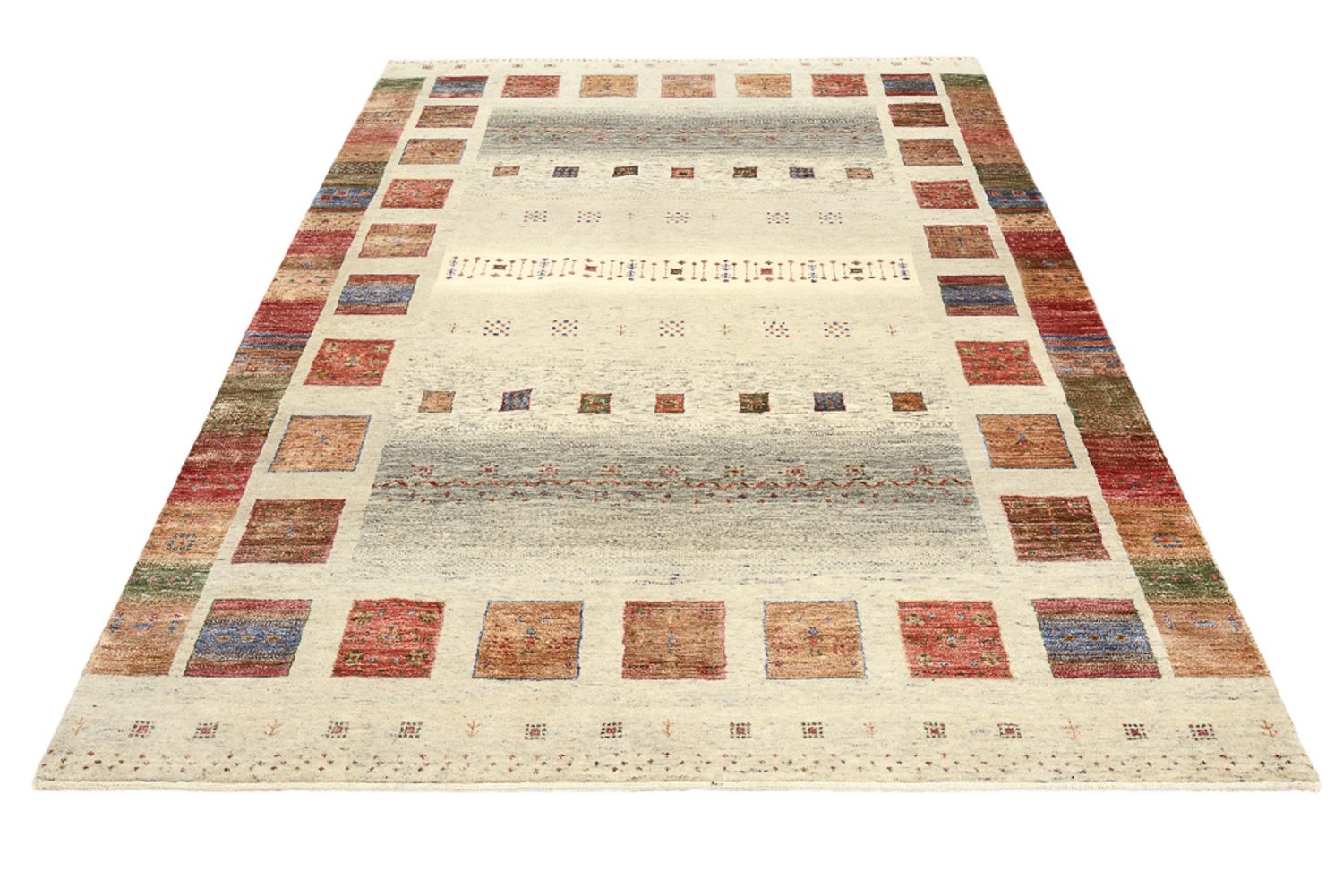 Tappeto Gabbeh - Loribaft Indus - 241 x 176 cm - multicolore