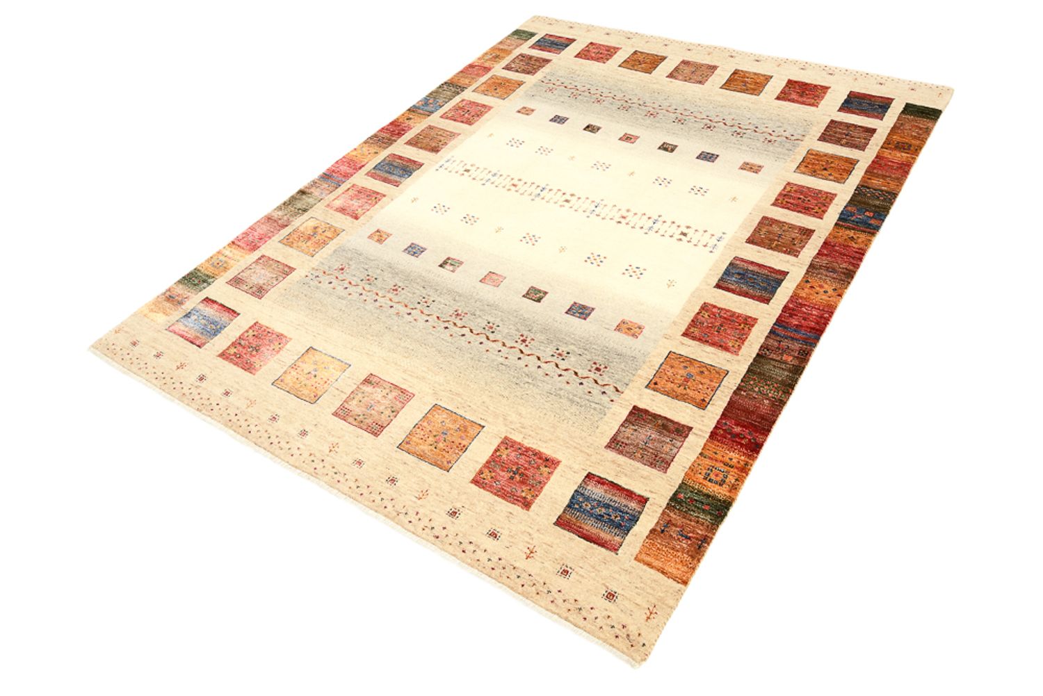Tappeto Gabbeh - Loribaft Indus - 204 x 156 cm - multicolore