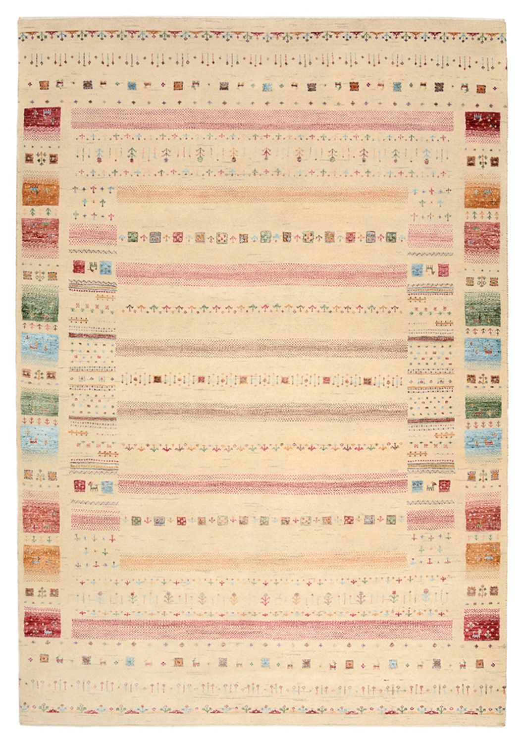 Tappeto Gabbeh - Loribaft Indus - 246 x 171 cm - multicolore