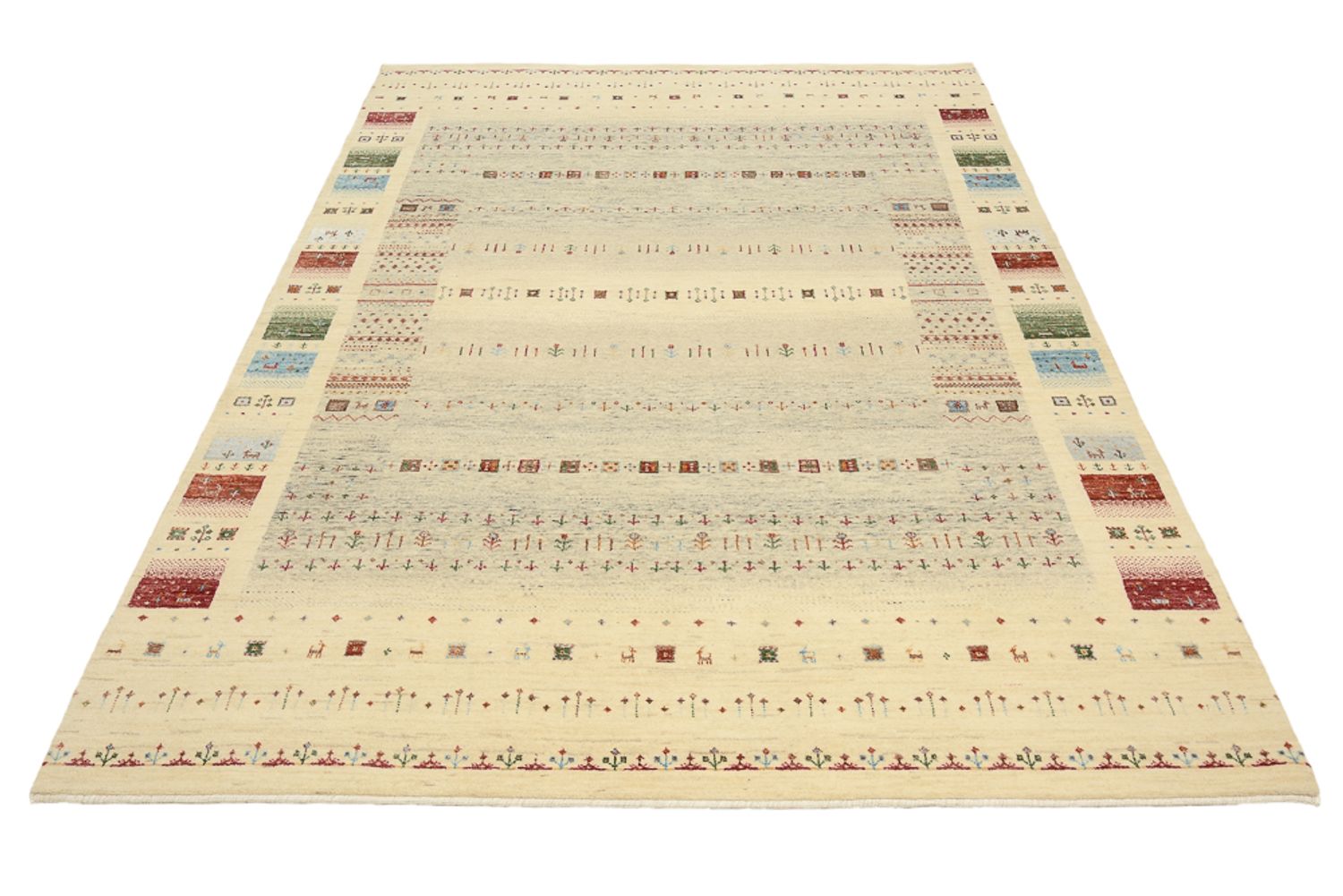 Tappeto Gabbeh - Loribaft Indus - 241 x 172 cm - beige scuro