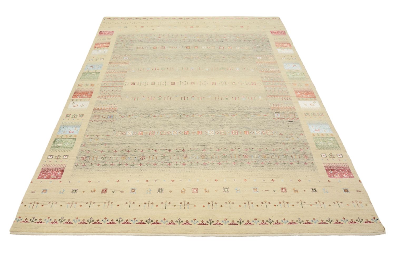 Tappeto Gabbeh - Loribaft Indus - 241 x 172 cm - beige scuro