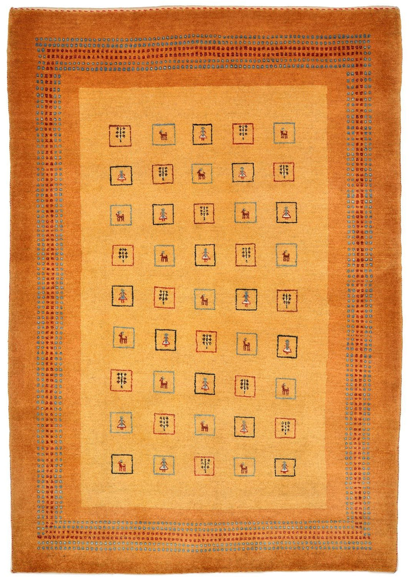 Tappeto Gabbeh - Loribaft Persero - 170 x 114 cm - giallo