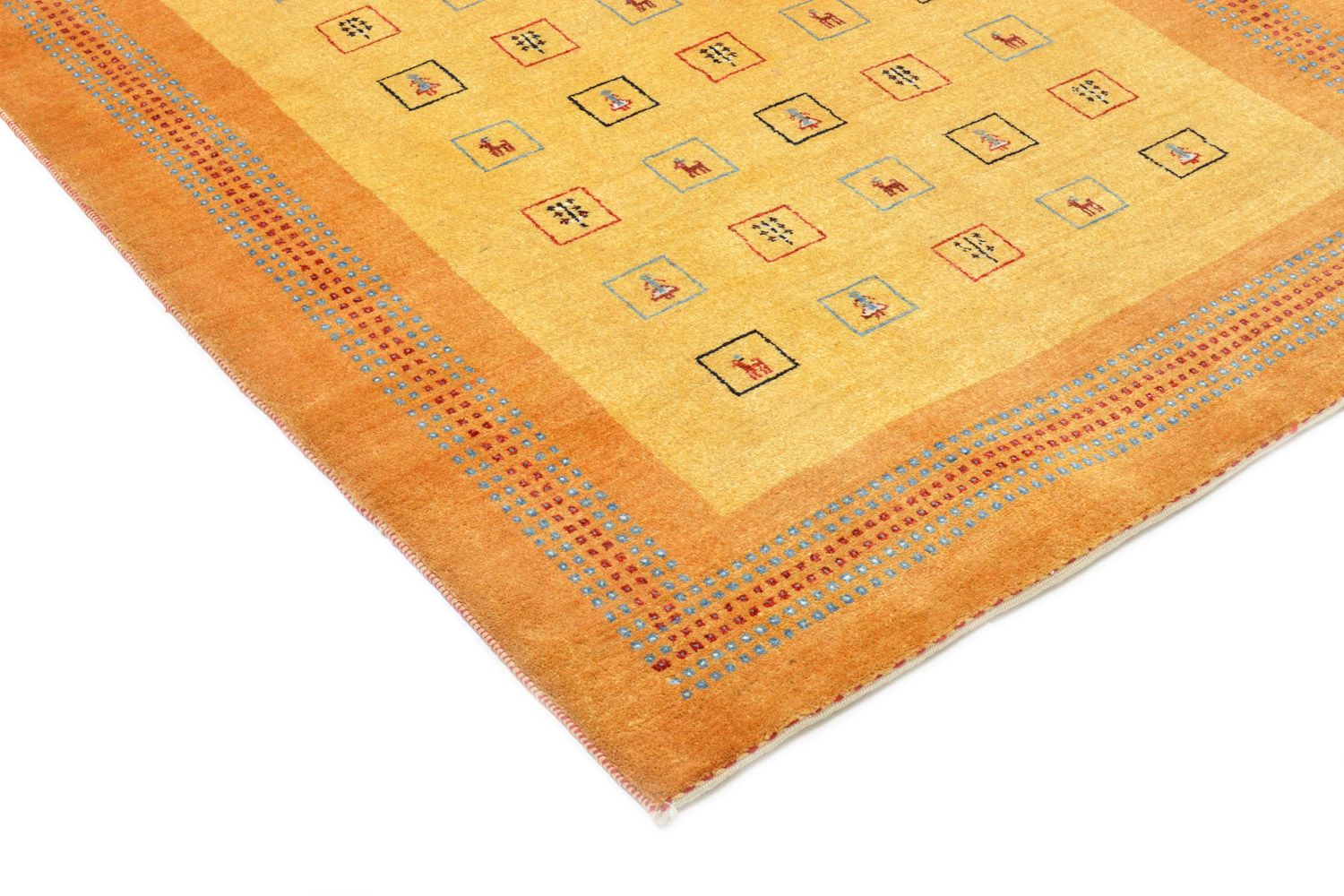 Tappeto Gabbeh - Loribaft Persero - 170 x 114 cm - giallo