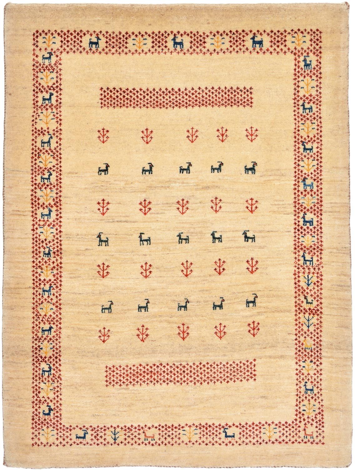 Tappeto Gabbeh - Loribaft Persero - 113 x 84 cm - beige