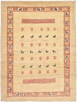 Tappeto Gabbeh - Loribaft Persero - 113 x 84 cm - beige