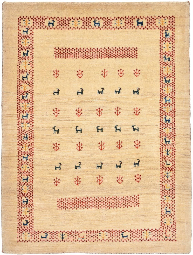 Tappeto Gabbeh - Loribaft Persero - 113 x 84 cm - beige