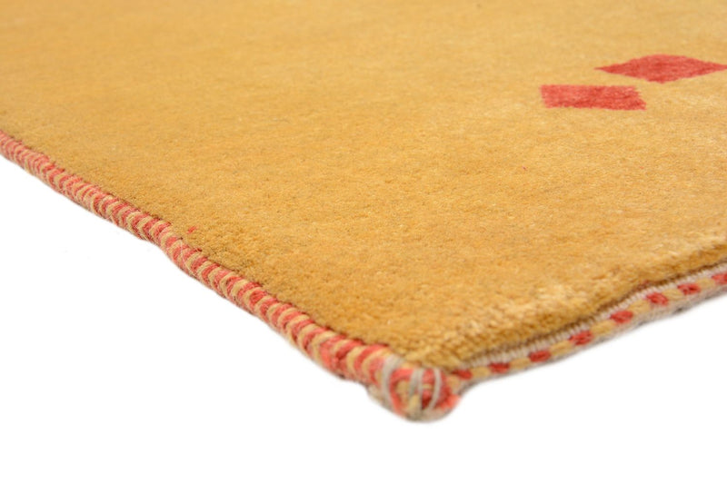 Tappeto corsia Tappeto Gabbeh - Loribaft Persero - 241 x 87 cm - giallo senape