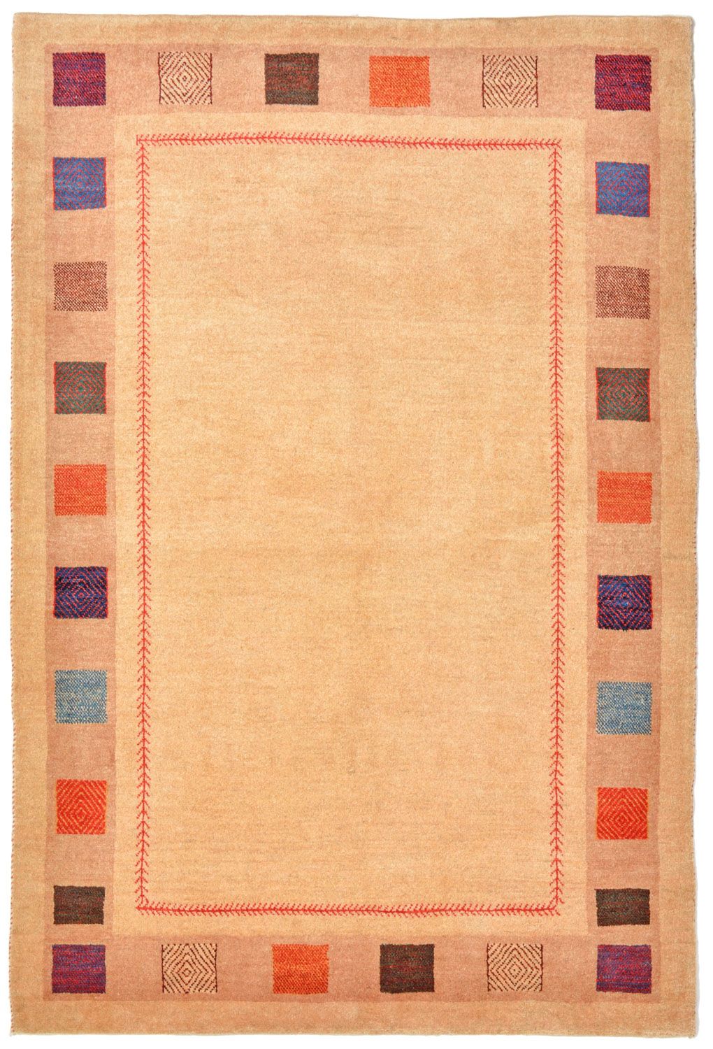 Tappeto Gabbeh - Loribaft Persero - 158 x 104 cm - giallo