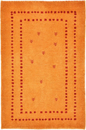 Tappeto Gabbeh - Loribaft Persero - 98 x 62 cm - arancione