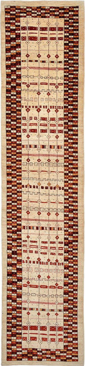Tappeto corsia Tappeto Gabbeh - Loribaft Persero - 391 x 88 cm - multicolore
