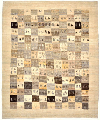 Tappeto Gabbeh - Loribaft Persero - 191 x 154 cm - marrone chiaro