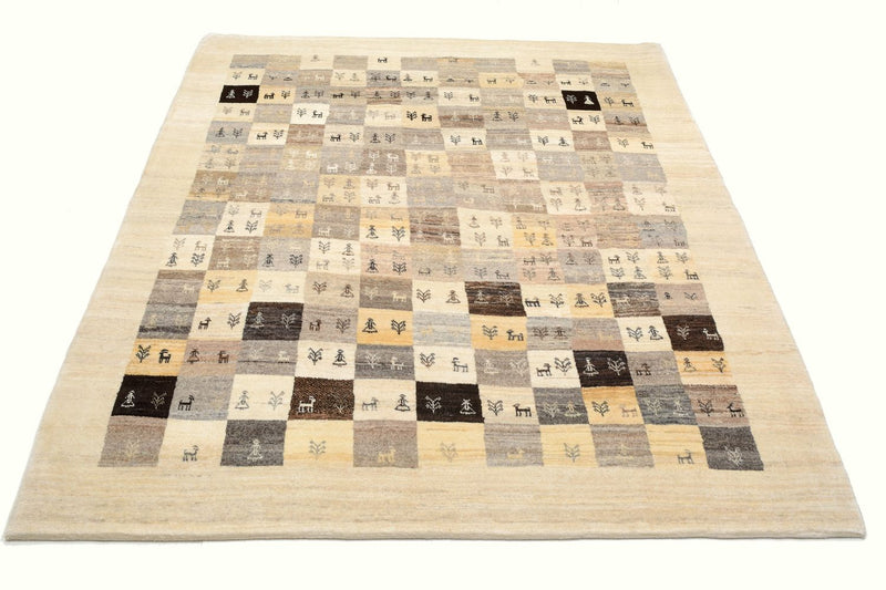 Tappeto Gabbeh - Loribaft Persero - 191 x 154 cm - marrone chiaro