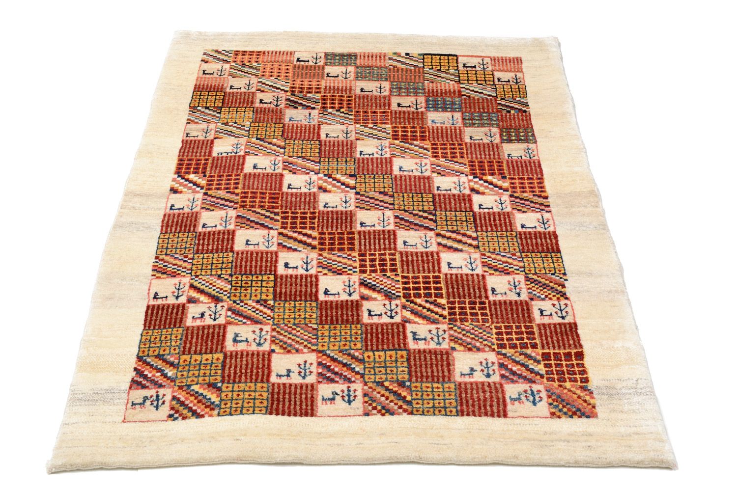 Tappeto Gabbeh - Loribaft Persero - 142 x 101 cm - rosso