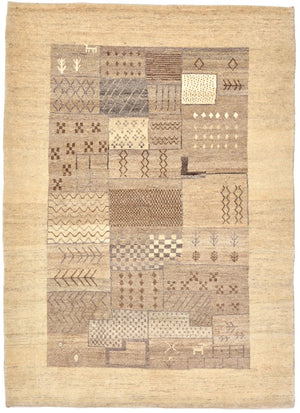 Tappeto Gabbeh - Loribaft Persero - 156 x 110 cm - sabbia